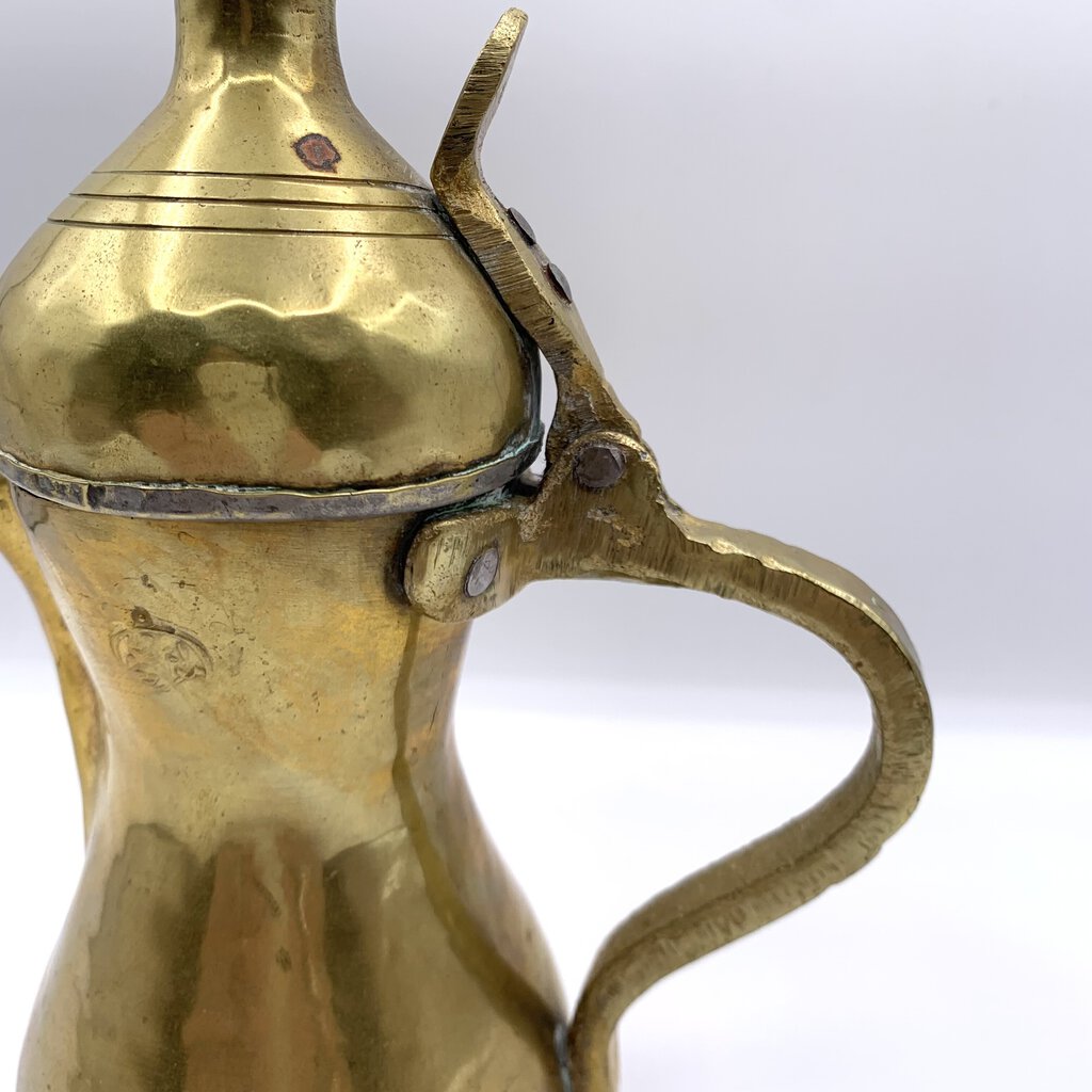 Vintage Brass Arabic Bedouin Dallah Coffee Pot /hge