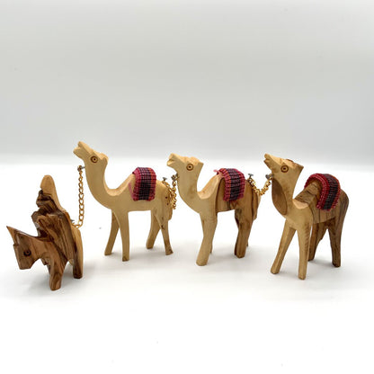 Carved Camel Caravan Olive Wood Bethlehem Holy Land /ah