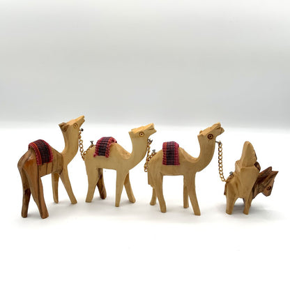 Carved Camel Caravan Olive Wood Bethlehem Holy Land /ah