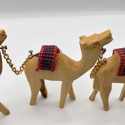 Carved Camel Caravan Olive Wood Bethlehem Holy Land /ah