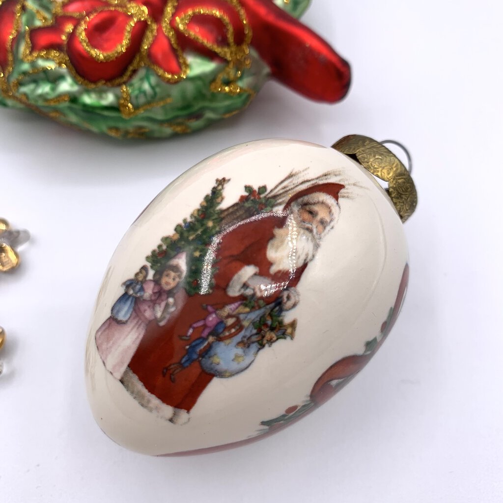 Trio of Vintage Christmas Ornaments /hge