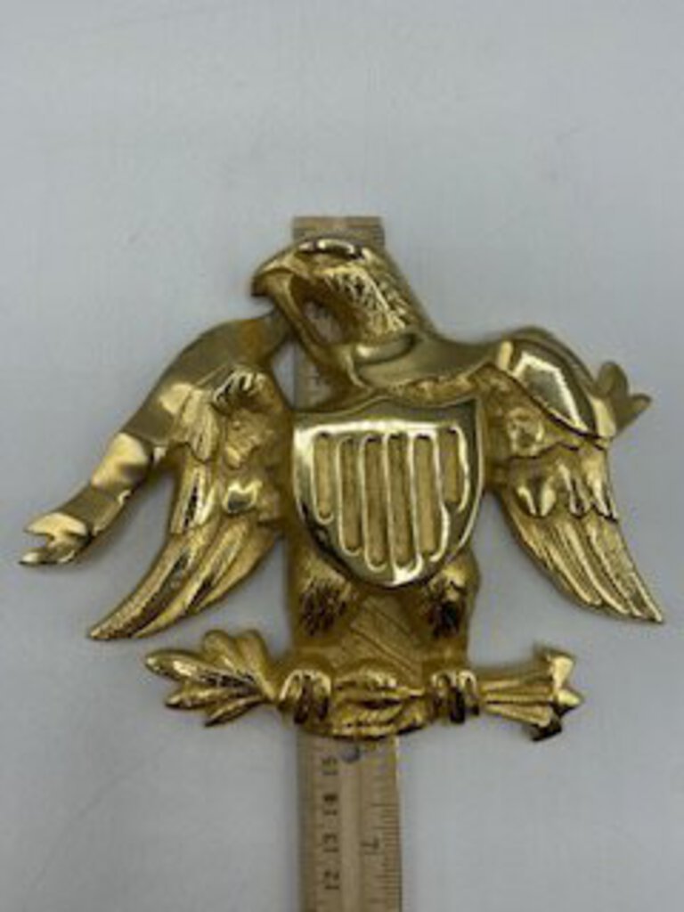 Solid Brass American Eagle w/Shield & Arrows Plaque /ro