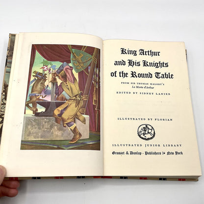 King Arthur and His Knights of the Round Table Edited by Sidney Lanier 1950 /ah