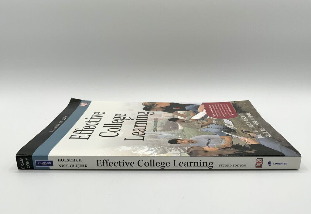 Effective College Learning Second Edition Holschuh 2011 /ah