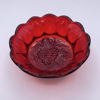 VIntage FENTON Ruby Red Glass Candy Dish /hge