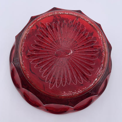 VIntage FENTON Ruby Red Glass Candy Dish /hge