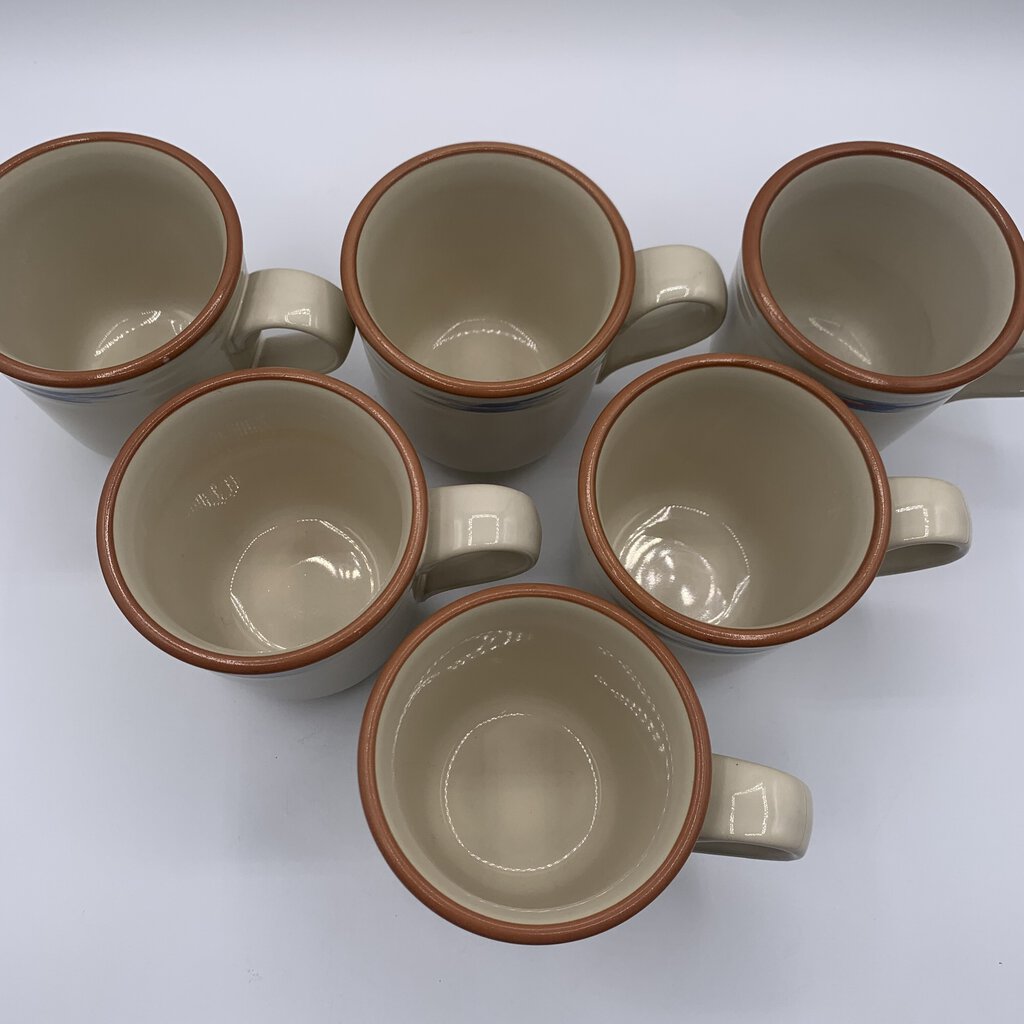 hgb/Noritake Stoneware “Raindance” Mugs Set of 6