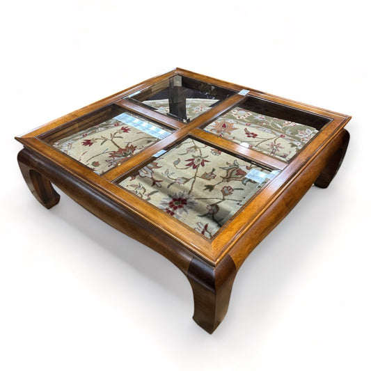 Coffee Table w/ glass inserts