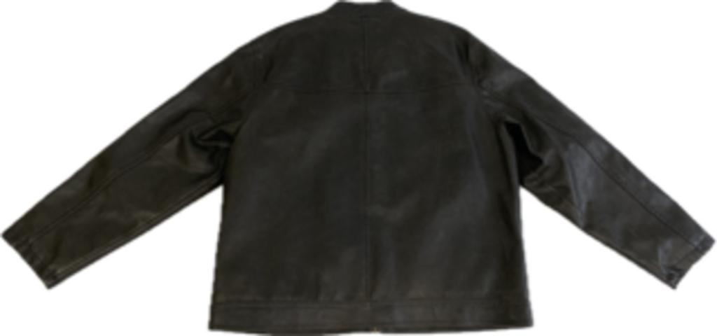 Mens XXL Arizona Jean Co. Faux Leather Motorcycle Jacket Brown/Beige /roh